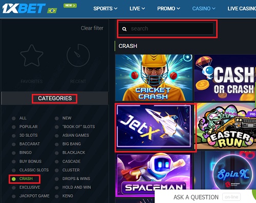 jetx game on 1xbet website