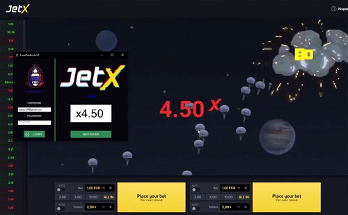 A screenshot of jetx Cheat Engin work