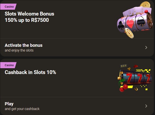 A screenshot of a bonus for a casino
